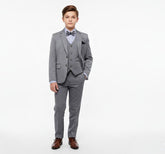 Boys 4-Piece Gray Coat Pant Suit (Size 2–13 Years)