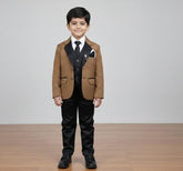 Boys Luxury 4-Piece Party Wear Coat Pant Set (Size 2 to 11 Years)