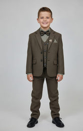 Boys Designer Coat Pant 4-Piece Set (Ages 2–11 Years)