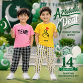 TEARS Graphic print & Heart Hand Graphic Premium Cotton Night Suit ( Pack of two ) D37