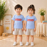 BLUE SUPERMAN KIDS SHORT SLEEVE KIDS WEAR