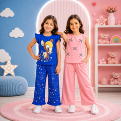 Blue Cute Girl Set + Pink Riboon Set (Pack of 2)