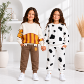 BLACK & WHITE COW +Yellow Cat (PACK OFF TWO)