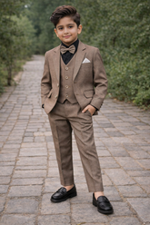 Boys Luxury 4-Piece Formal Suit (Ages 2–11)