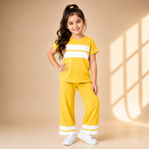 Yellow Sando Panal Printed Kids Wear