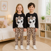 BLACK SLEEPY PRINTED KIDS WEAR