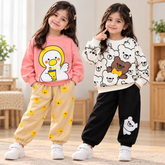 Yellow Duck & Teddy Bear Printed Sweatshirt – Pack of 2