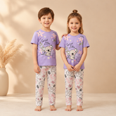 GOOD NIGHT BABY PURPEL PRINTED KIDS WEAR