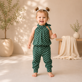 Green : POLKA DOT PRINTED KIDS WEAR