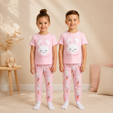 PINK BUNNY VILD PAJAMA PRINTED KIDS WEAR