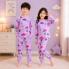 NEW PURPEL LOVE CUTE PRINT Printed Kids Wear