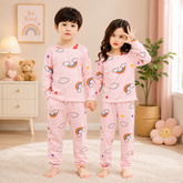 Pink Rainbow Printed Kids Wear
