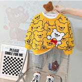 YELLOW TEDDY BEAR WINTER PANEL TRACKSUIT