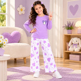 C1 PURPAL CUTE STYLE SHIRT GIRL SET