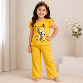 YELLOW CUTE CHOICE PRINTED KIDS WEAR