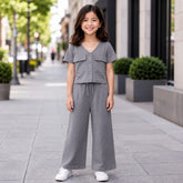 GREY DOUBLE POKET SHIRT KIDS WEAR