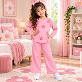 C1 PINK FLOWER STYLE SHIRT GIRL SET