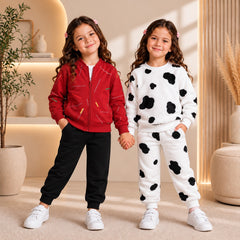 Red Track & Cow Print – Pack of 2
