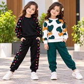 Black Heart & Green Heart Tracksuit Set (Pack of 2)