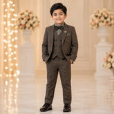 Boys Designer Coat Pant 4-Piece Set (Ages 2–11 Years)