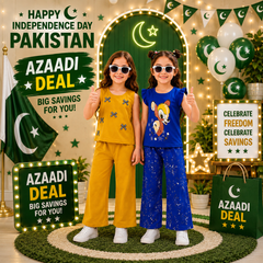 Yellow Riboon Set + Blue Cute Girl (Pack of 2) D1