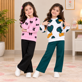 Black Bow Prints & Orange LOVE Suit Set – Pack of 2