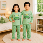 Green Cheeta pjama Printed Kids Wear