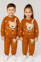 Cute "Bill Animal" Bear Tracksuit for Kids