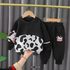 BLACK COW KIDS WINTER PANEL TRACKSUIT