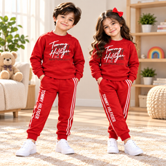 Red Tommy Hilfiger Kids Tracksuit – Premium Winter Collection