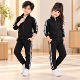 BLACK STRIPE PREMIUM WINTER KIDS TRACKSUITS