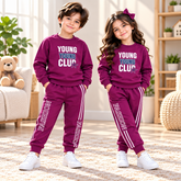 Berry Purple Young Young Club Kids Tracksuit – Premium Winter Collection