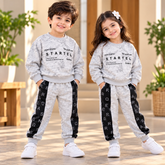 Grey Alphabet Print Kids Co-Ord Set – O1