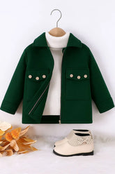 Baby/boy winter new bottle green button style zipper coat - W2025-014