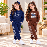 Tommy Hilfiger Navy & Fashion Young Club Brown Girls Winter Tracksuit – Pack of 2
