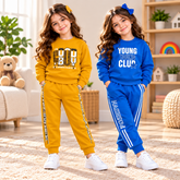 Good Boy Yellow & Young Club Blue Kids Winter Tracksuit ( Pack of 2 )