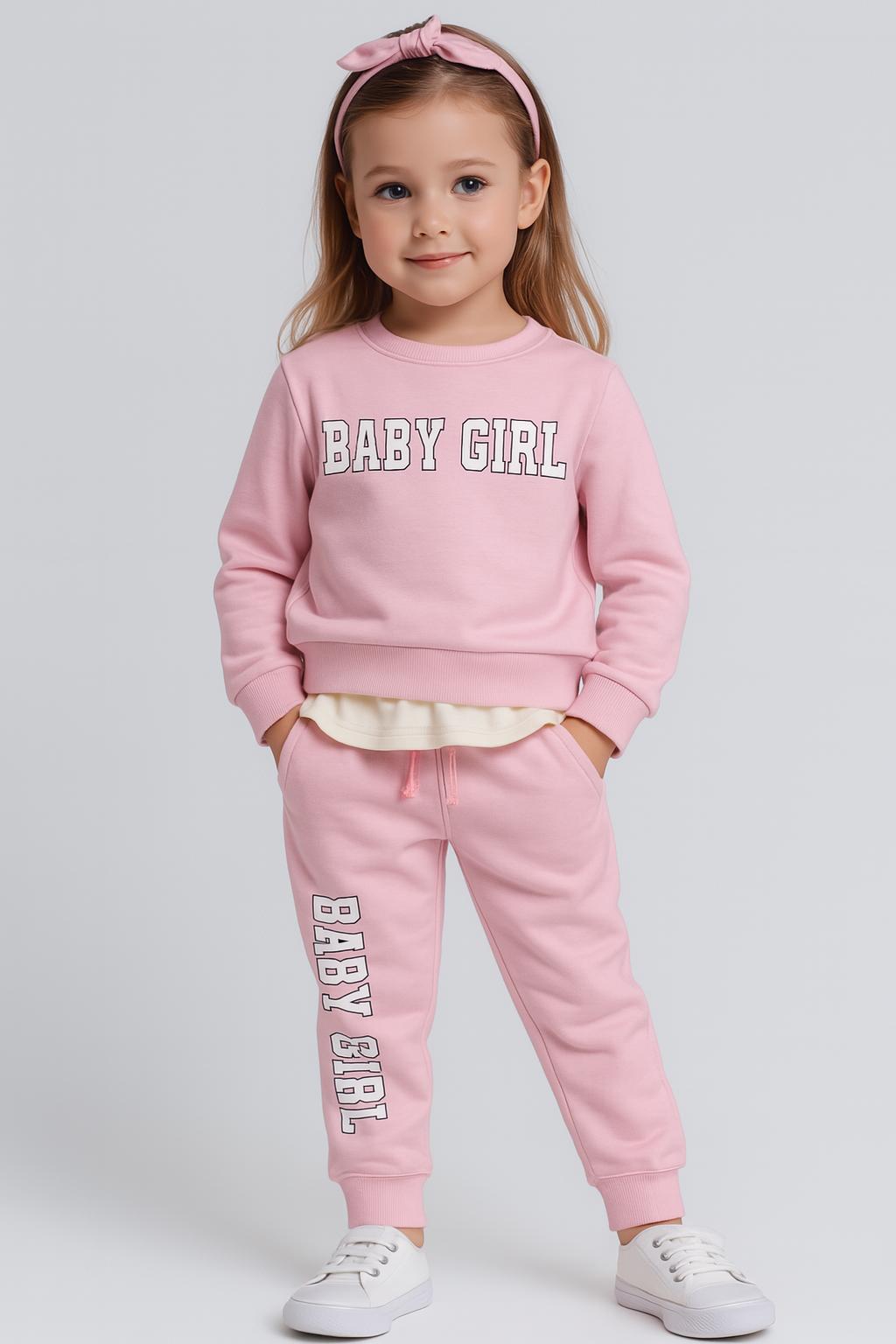 Baby Girl Pink Tracksuit