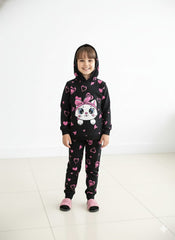 Black Kitty Hoodie 2 Pc