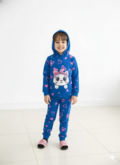 Blue Kitty Hoodie 2 Pc