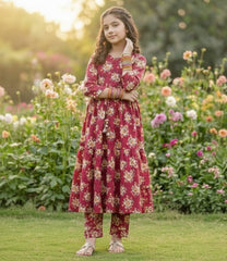 Girls Lawn Long Frock