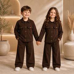 FULL SLEEVES SHIRT DOUBLE POKET KIDS WEAR 4 COLOURS