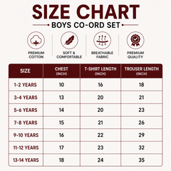 Boys Maroon POLO Graphic Co-Ord Set – Premium Cotton Summer Outfit