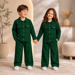 FULL SLEEVES SHIRT DOUBLE POKET KIDS WEAR 4 COLOURS