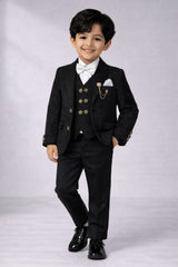 Boys Premium 4-Piece Party Wear Coat Pant Set (Size 2 to 11 Years)