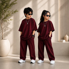 Mehroon Kids Baggy Co-Ord Set – Premium Casual Wear for Boys (1-10 Years)