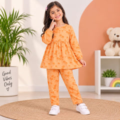 Tropical Palm Print Girls 2-Piece Set – Shirt & Trouser  1–10 Years