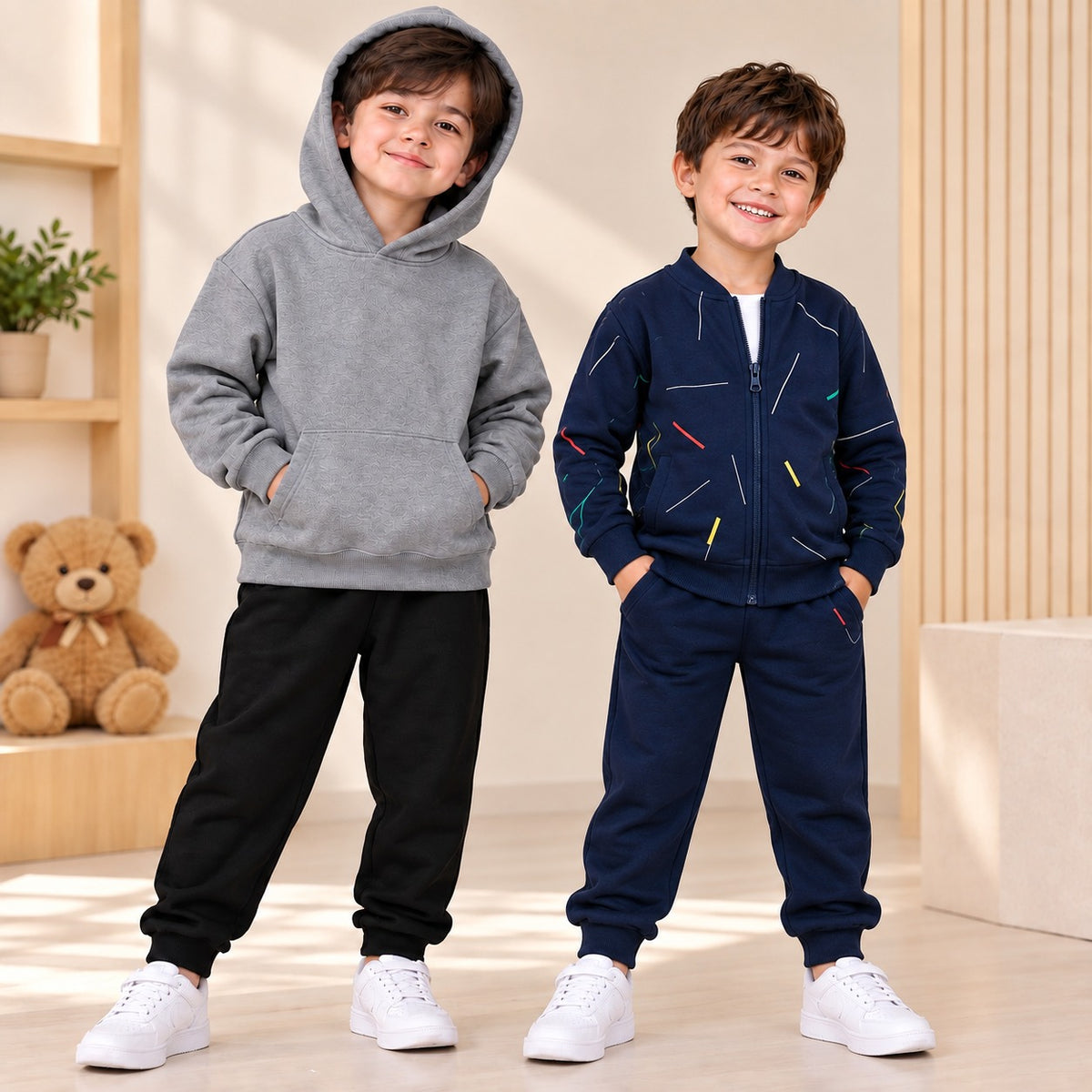 Grey Hoodie & Navy Track – Pack of 2