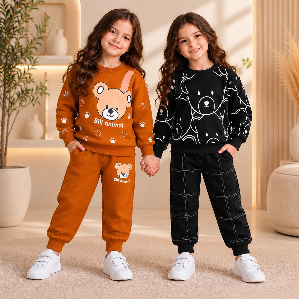 Orange Bear & Black Bear – Pack of 2