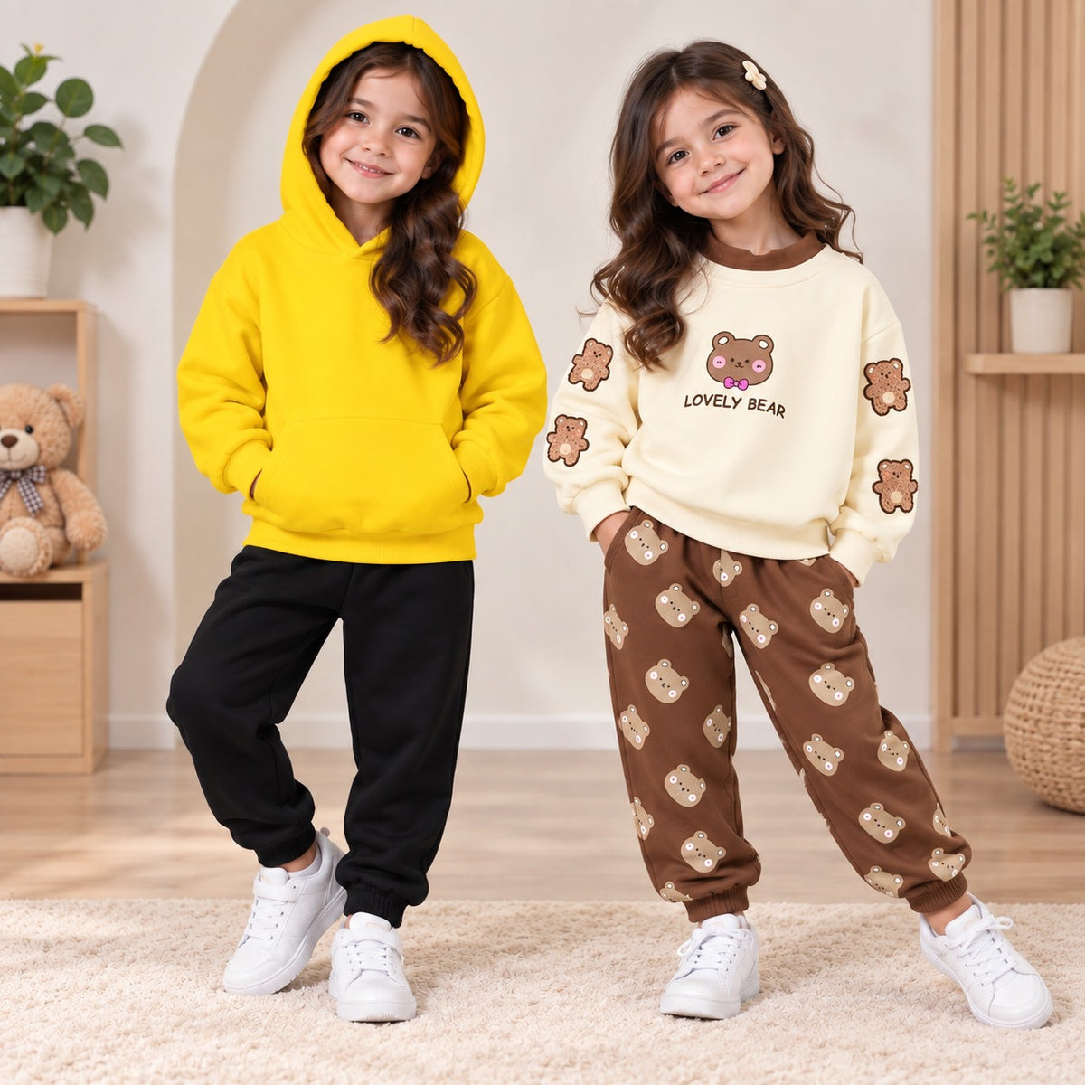 Yellow Hoodie & Lovely Bear – Pack of 2