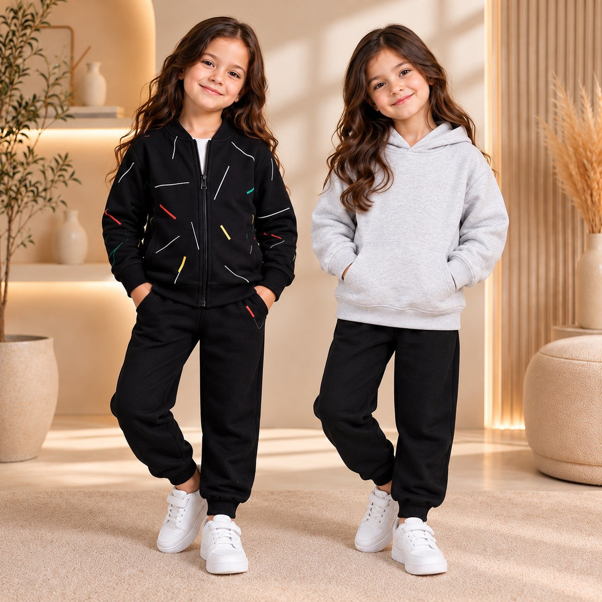 Black Track & Ligth Grey  Hoodie – Pack of 2